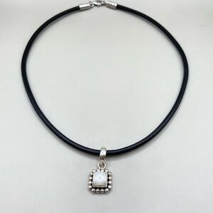 Silpada Silver and Button Pearl Pendant Necklace